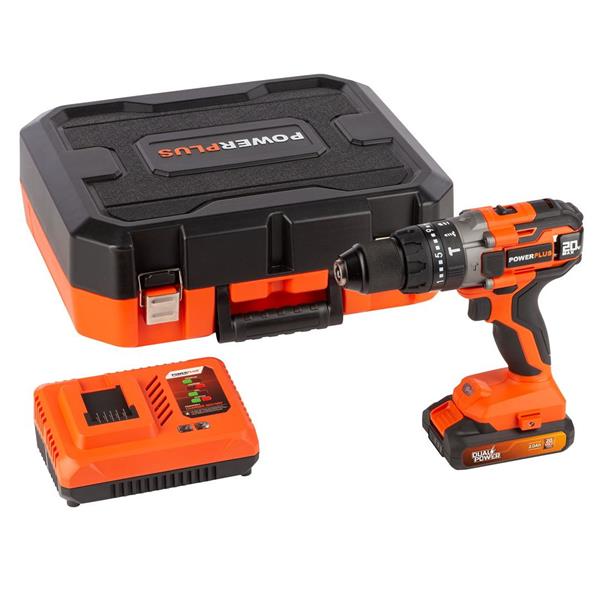 Powerplus20v Impact Drill/Screwdriver (1 x 2Ah)