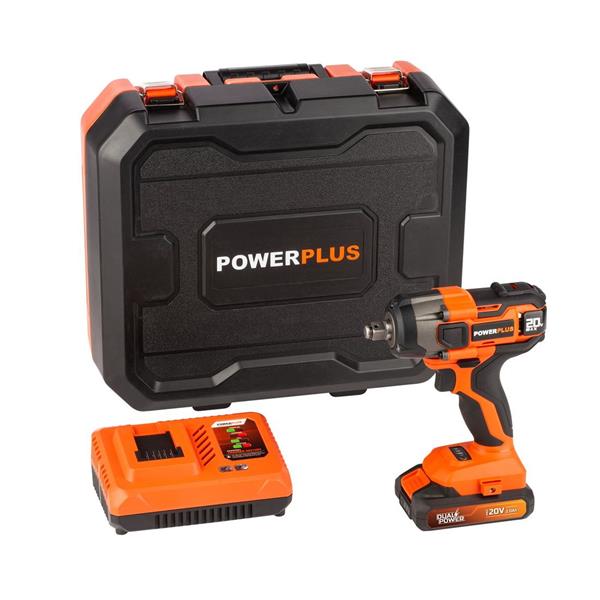 Powerplus20v Impact Wrench Set (1 x 2Ah)