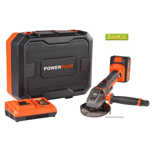 Powerplus20v 115mm Angle Grinder Set (1 x 5Ah)