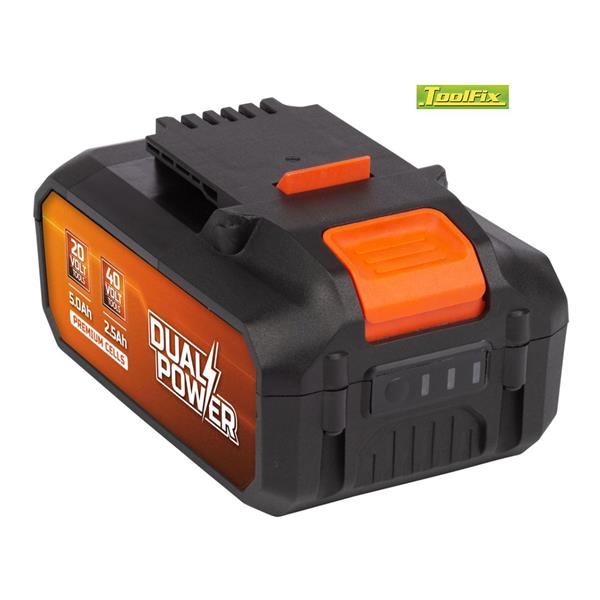PowerplusDual Power Battery 40v 2.5Ah / 20v 5.0Ah (20V/40V Tools)