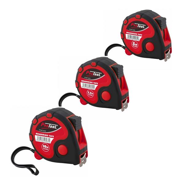 Protool3 Pack Tape Set 5M, 7.5M & 10M Pro-Tape