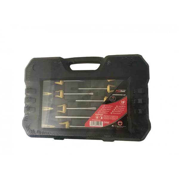 Protool10 Piece Screwdriver Set In Carry Case PTSD9010R