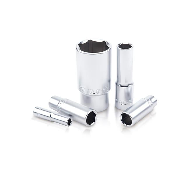 Toptul1/2"Drive deep socket Satin 6pt (8-32mm)