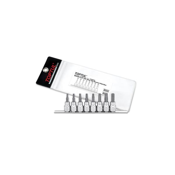 Toptul8PCS 3/8" Dr. Star Bit Socket Rail Set