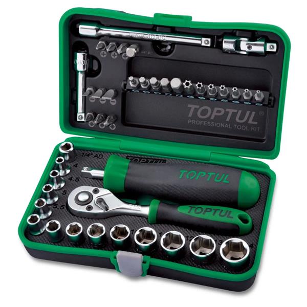 Toptul1/4" Dr Socket & Bit Set 41pc
