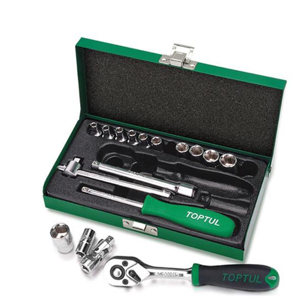 Toptul1/4"Dr Socket set 17Pc (metric)