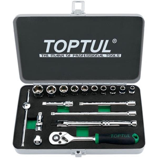 Toptul1/4" Dr Socket Set 18Pc (SAE) 12pt