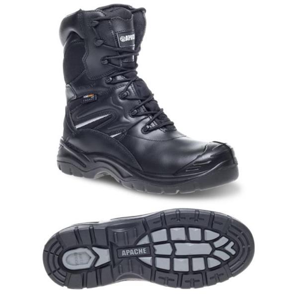 ApacheS3WRHRO Combat High Leg Safety Boot Black