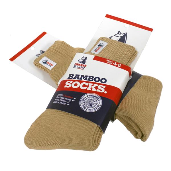 Steel BlueBamboo Socks - Sand