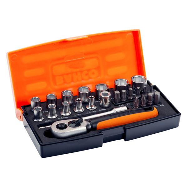 BahcoSBSL25 25 Piece Metric 1/4" Drive Socket Set