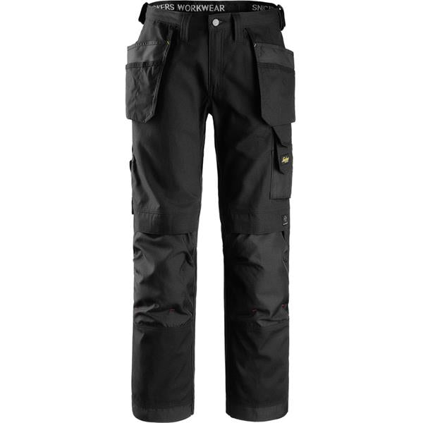 Snickers 3214 0404 Canvas+ Craftsmen Holster Pocket Trousers - Black