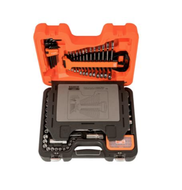 Bahco 95 Piece Socket Set with Spanners, Hex Keys and Bits S95