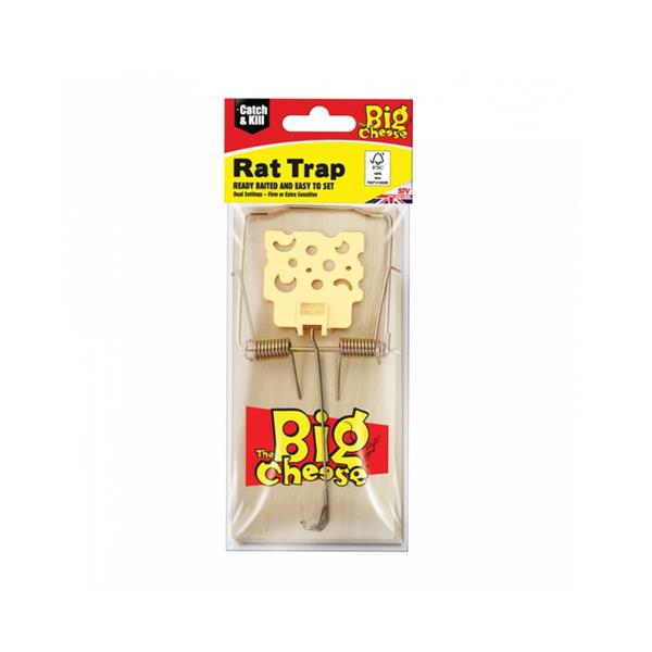 The Big CheeseWood Rat Trap Pre Baited Cheese Pedal