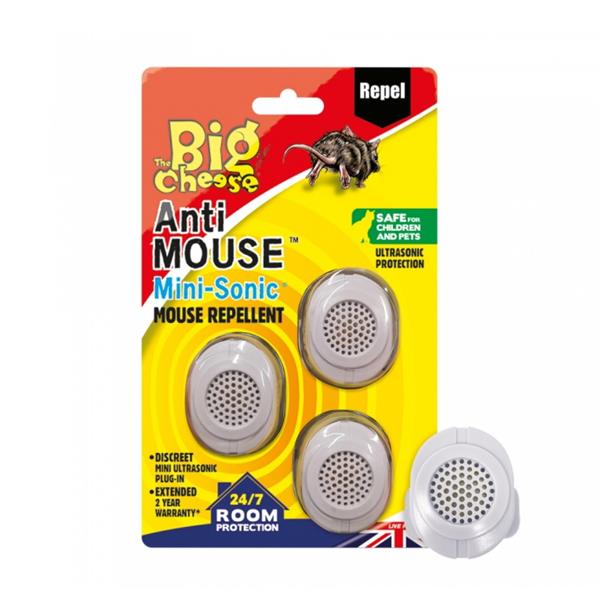 The Big CheeseAnti Mouse Mini-Sonic Mouse Repellers- 3 Pack