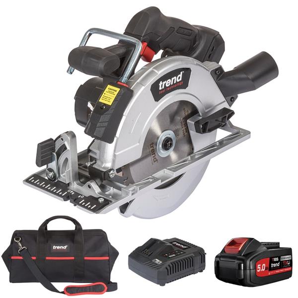 TrendT18S/CS165S1 18V 165mm Brushless Circular Saw in Bag (1x5ah)