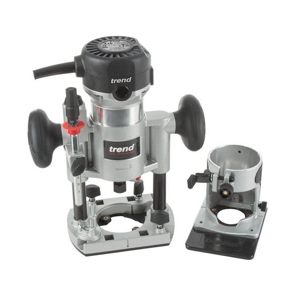 TrendT1EPS 710W 1/4" Variable Speed Trim / Plunge Router 230V