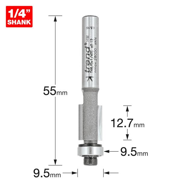 TrendPro Trimming Cutter 9.5mm diameter T46/0X1/4TC