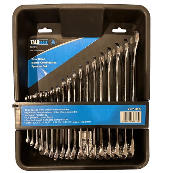 TalaMetric Combination Spanner Set 18 Piece (6-24mm) TA69850