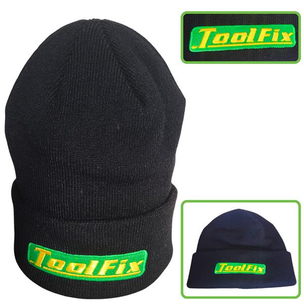 ToolFixBlack Beanie - with embroidered logo