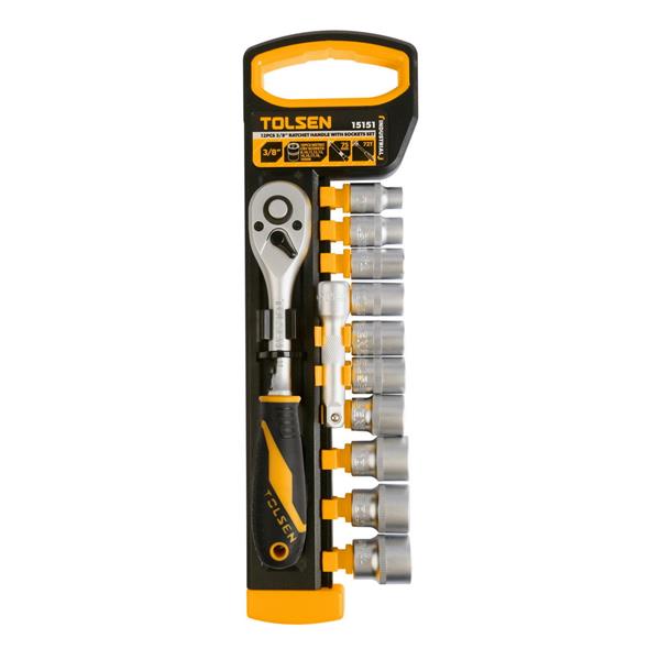 TolsenSocket Set 3/8 8-19mm 12pc 15151