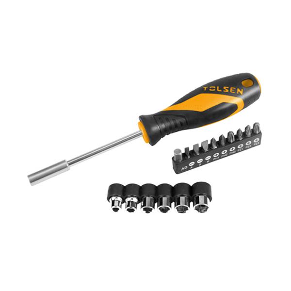 Tolsen17 Piece Screwdriver & Bit Set 20045