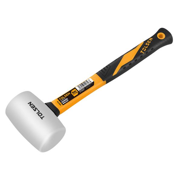 TolsenMallet Rubber White Fibreglass handle 450g 25175