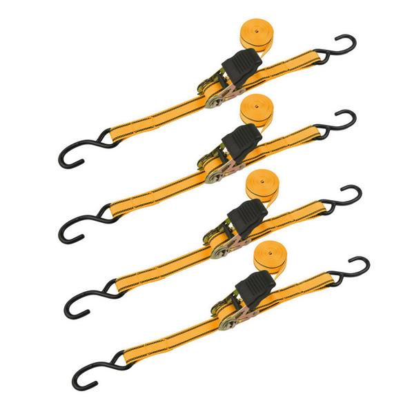 TolsenTie Down Ratchet 4 pc 25mm x 5M 225kg Indust. 62254