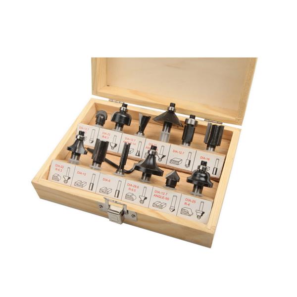 Tolsen12 Piece Carbide Tipped 1/4" Router Bit Set 75680