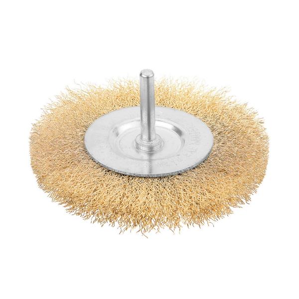 TolsenWire Brush Wheel Mounted 75 x 6.35mm 1/4" 77542