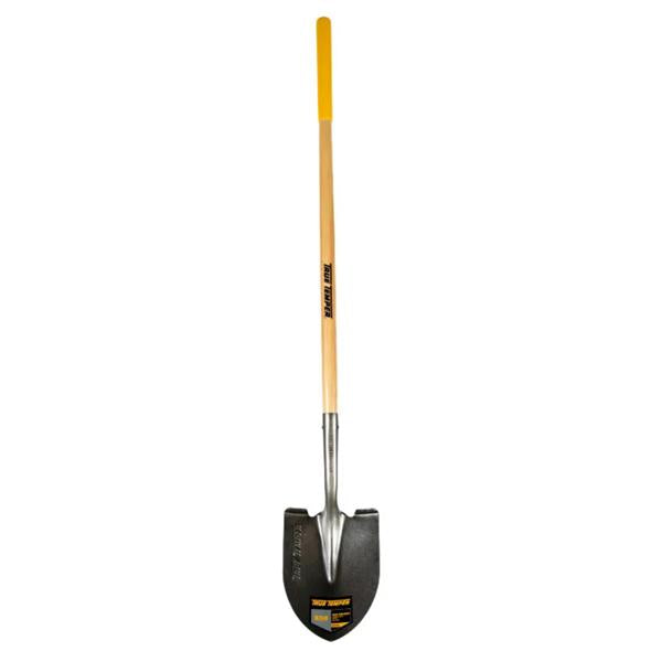 True TemperTTW-RPSLH Round Point Shovel Long Wood Handle