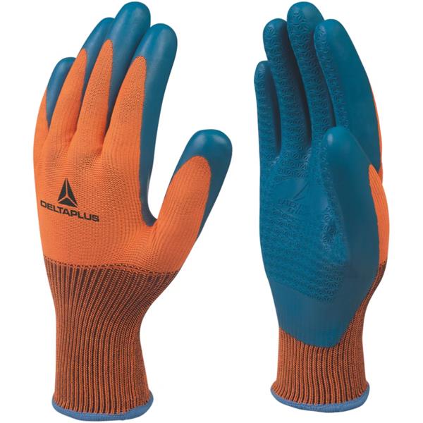 MiscDelta Plus VE733 Supreme Grip General Handling Gloves - Orange/Blue - X-Large