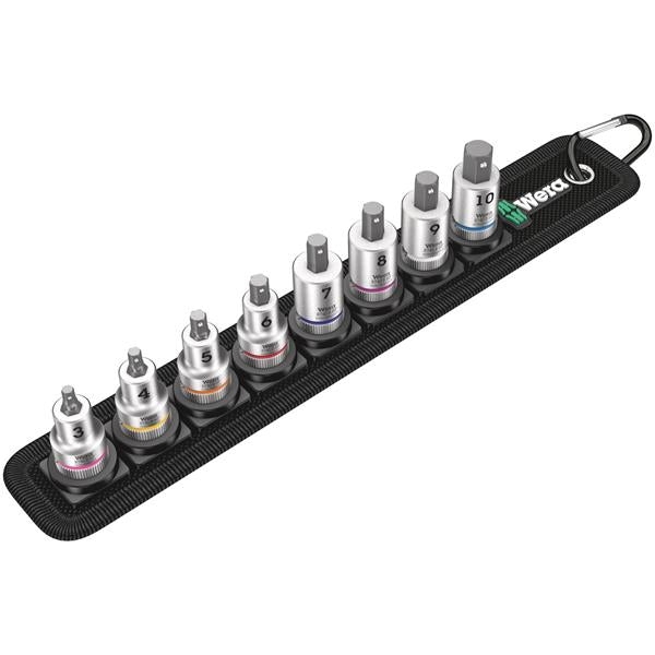 WeraBelt B 2 Zyklop In-Hex-Plus bit socket set with holding function, 3/8" drive
