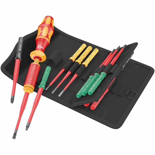 Wera05006605001 Kraftform Kompakt VDE Torque Extra Slim Interchangeable Screwdriver Set (15 Pieces)
