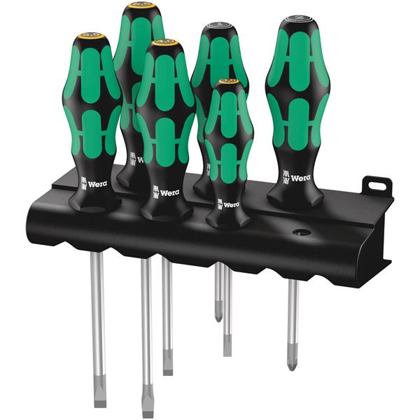 Wera334/355/6 Rack screwdriver set Kraftform Plus Lasertip and rack