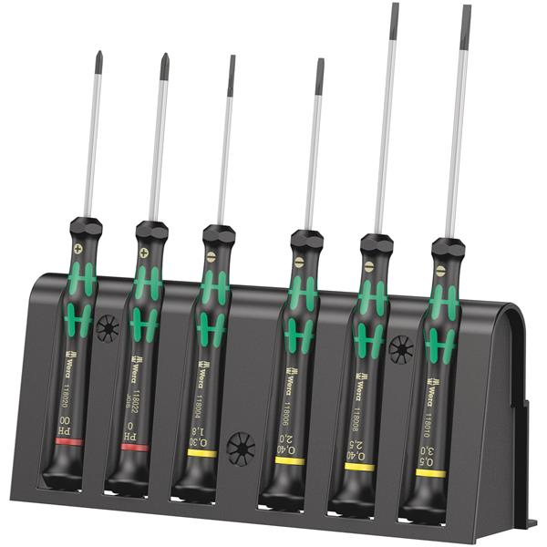 Wera2035/6 A Screwdriver set and rack for electronic applications