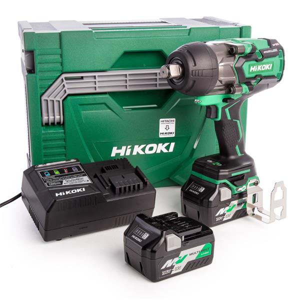 HikokiWR36DAJRZ 36V MultiVolt 3/4" 1100Nm Impact Wrench (2x2.5Ah)