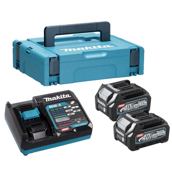 MakitaXGT Power Source Kit (2x2.5Ah Batteries+ DC40RA-240V Charger)