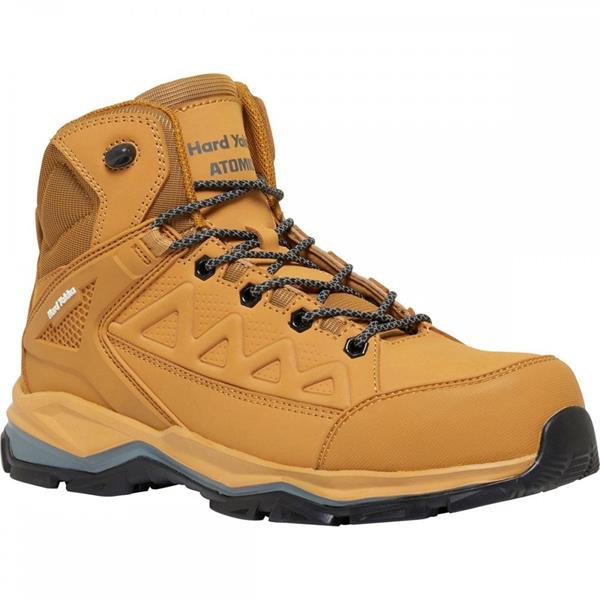 Hard YakkaAtomic Hybrid S1P Side Zip Water-Resistent Safety Boots- Wheat
